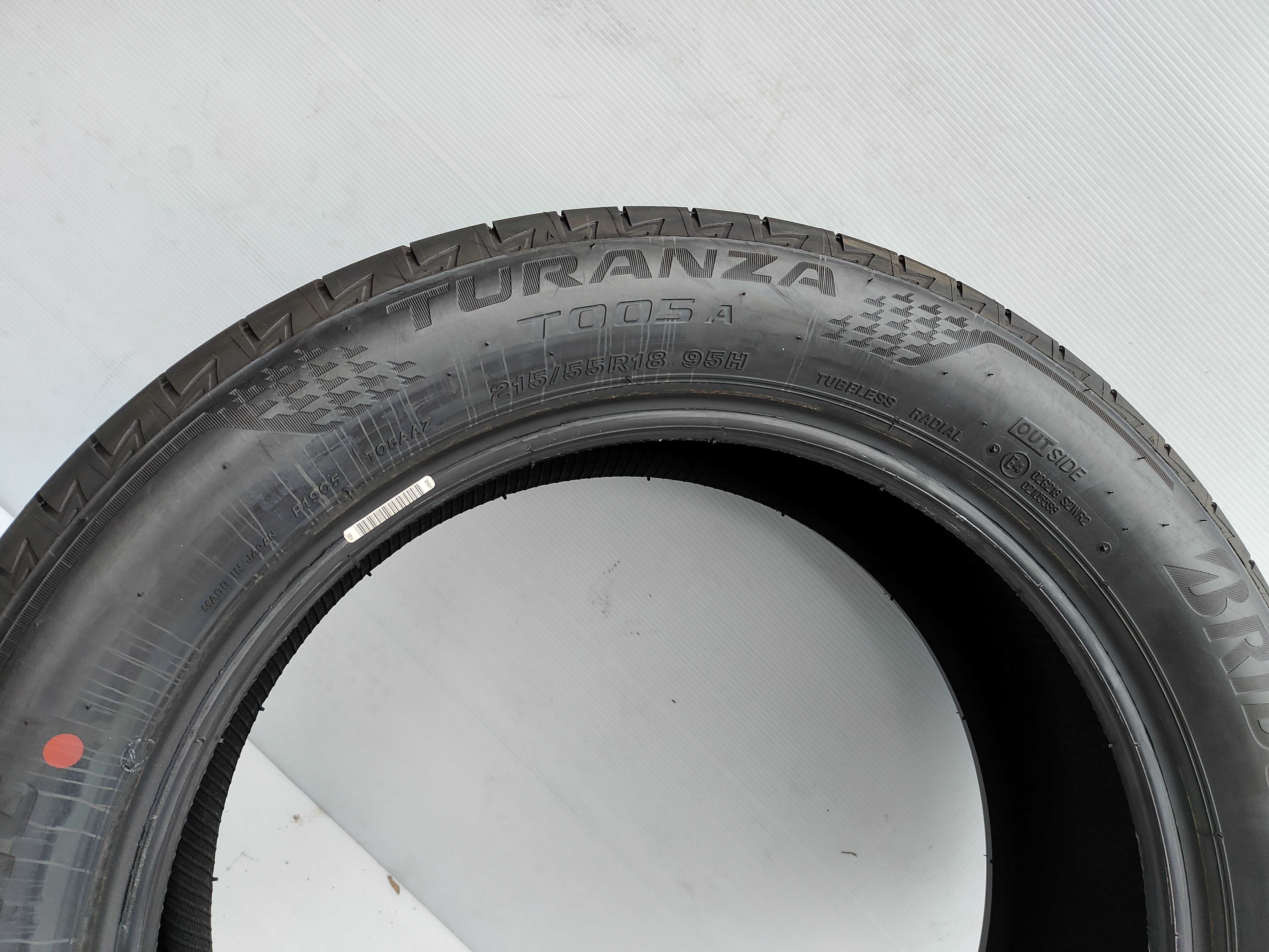 Opony Letnie 215/55/18 Bridgestone 4szt Jak Nowe Demo