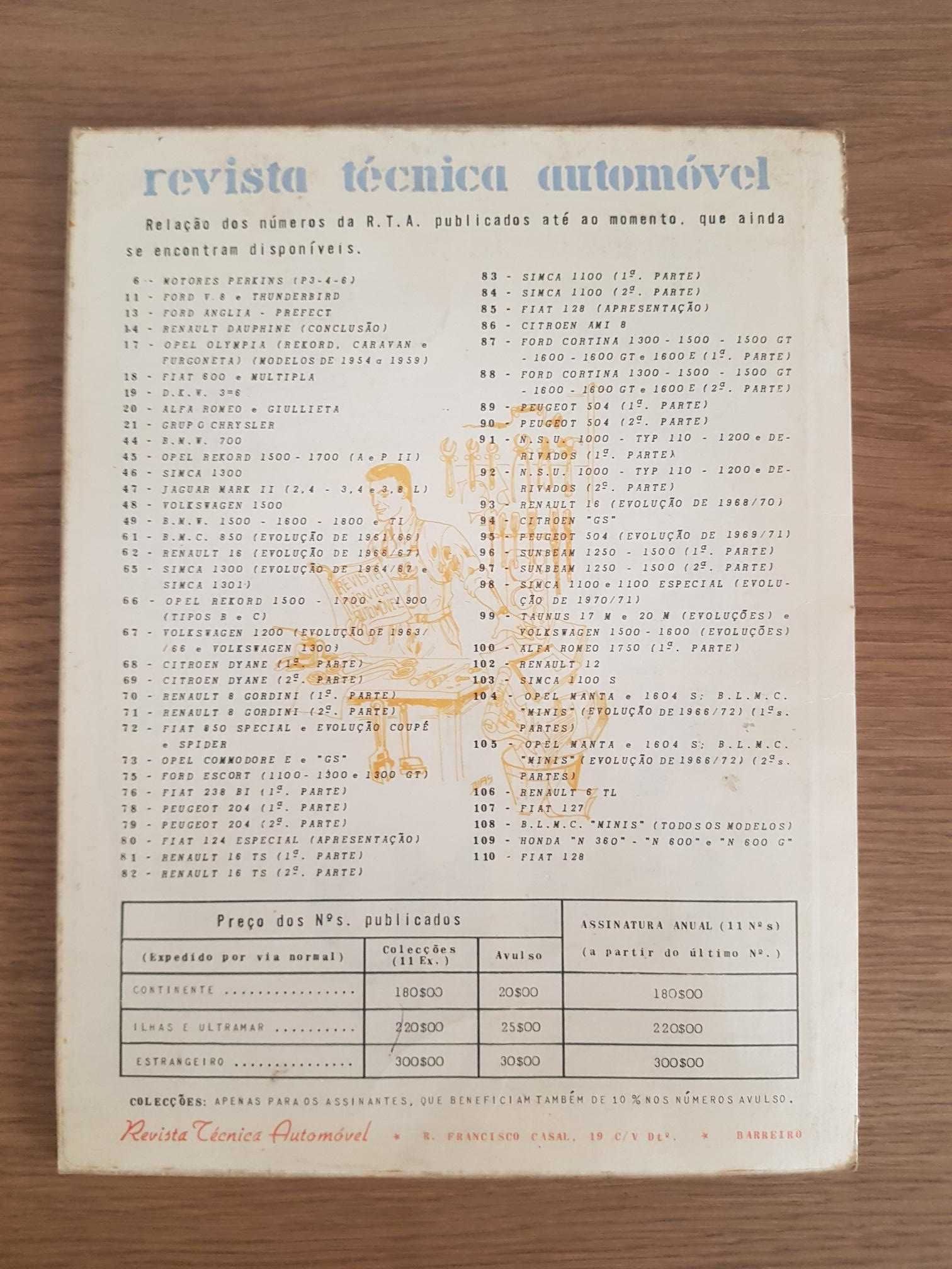 Revista Técnica Automóvel Nº111 (Ano:1973)