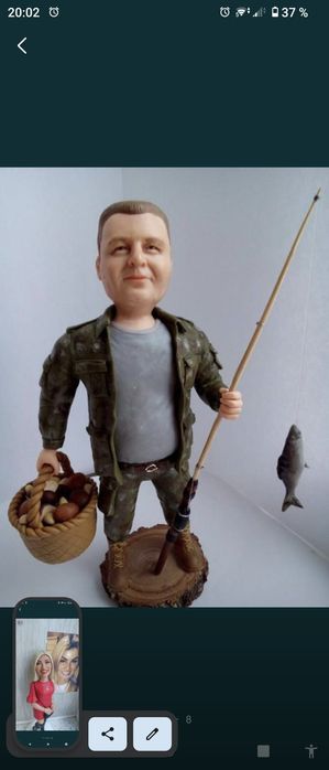 Эксклюзивный подарок. Портретная кукла шарж. Статуэтка по фото