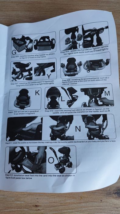 Spacerówka trójkołowa fioletowa z pedałami