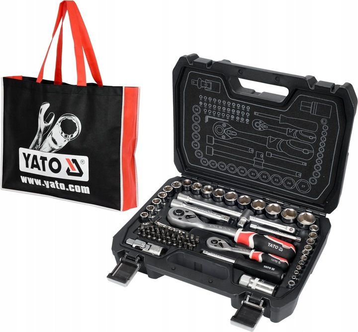 Yato Zestaw Narzędziowy Klucze Nasadowe 1/2", 1/4", 72 El. + Torba