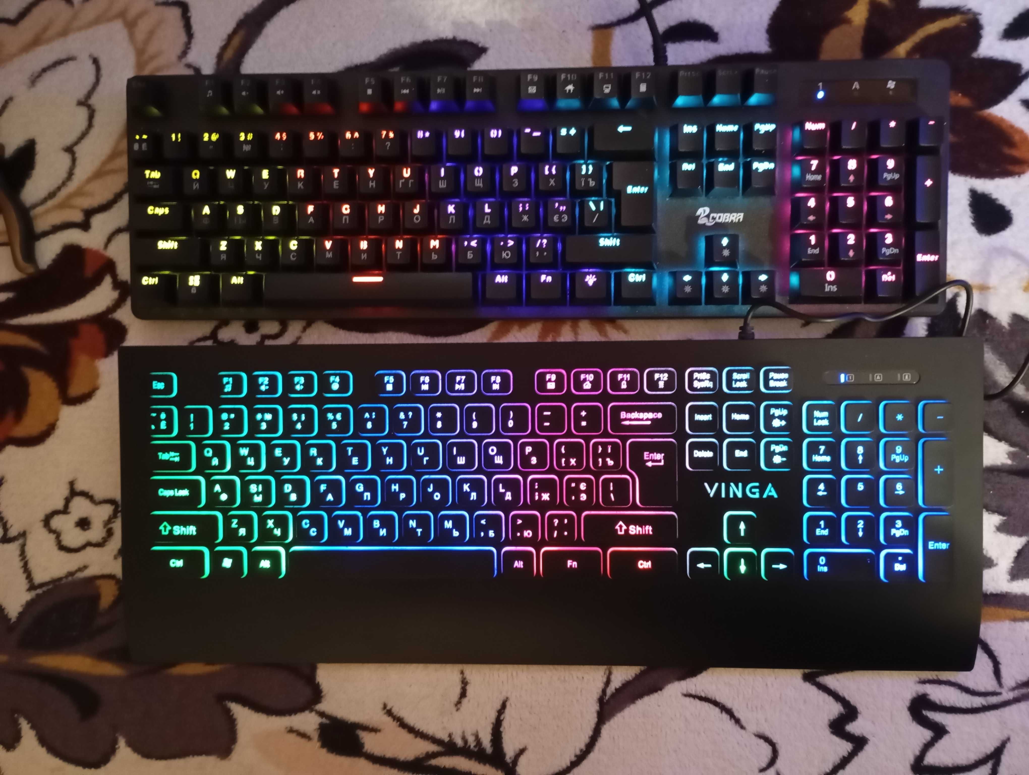 Игровая клавиатура Vinga и Cobra RGB