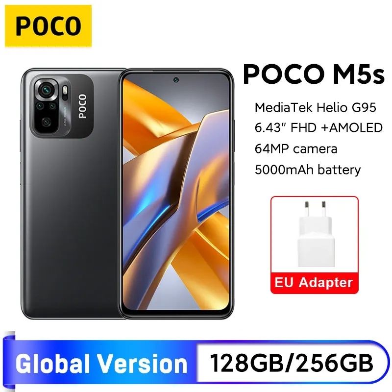 Новий Xiaomi POCO M5S, 4/128, NFC, Helio G95, 6.43", Amoled