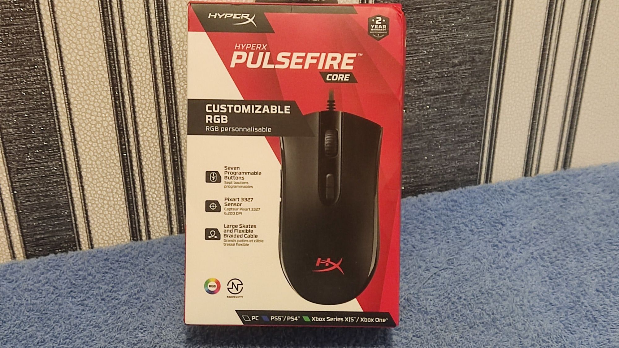 НОВА мишка Hyperx Pulsefire Core RGB (коробка запломбована)