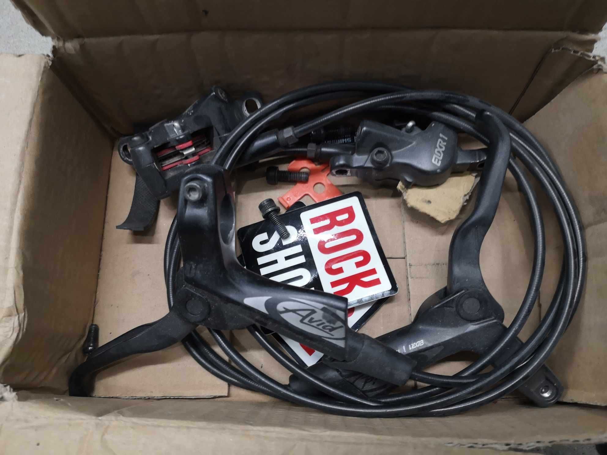 Hamulce tarczowe hydrauliczne + zaciski Avid Elixir, + nowe klocki