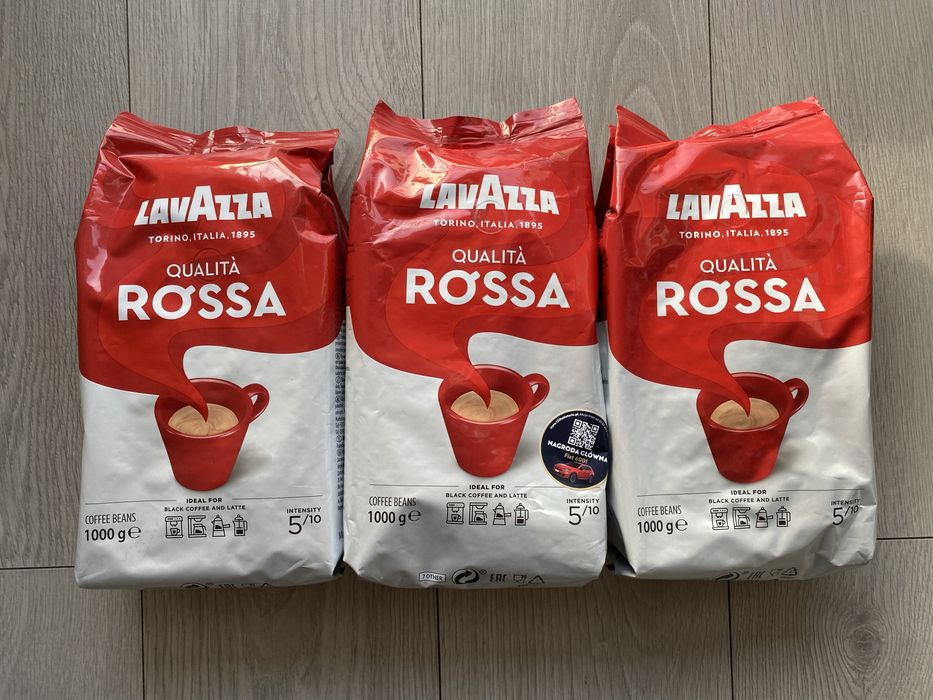 3x Kawa Ziarnista Lavazza Qualità Rossa Okazja