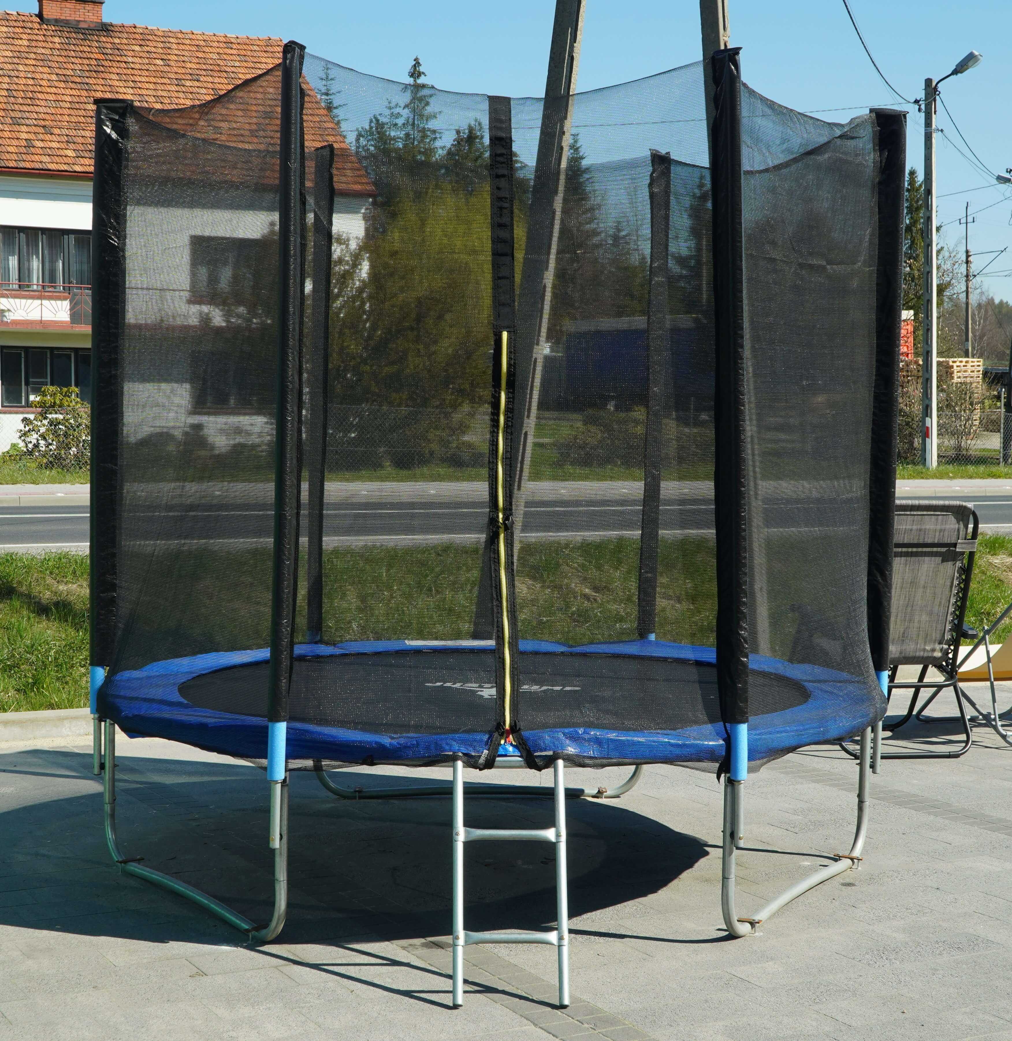 Trampolina ogrodowa dla dzieci DWA ROZMIARY, siatką ochronna, drabinka