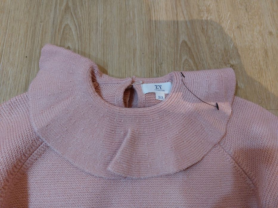 Camisola malha rosa menina 5-6 anos, nova!