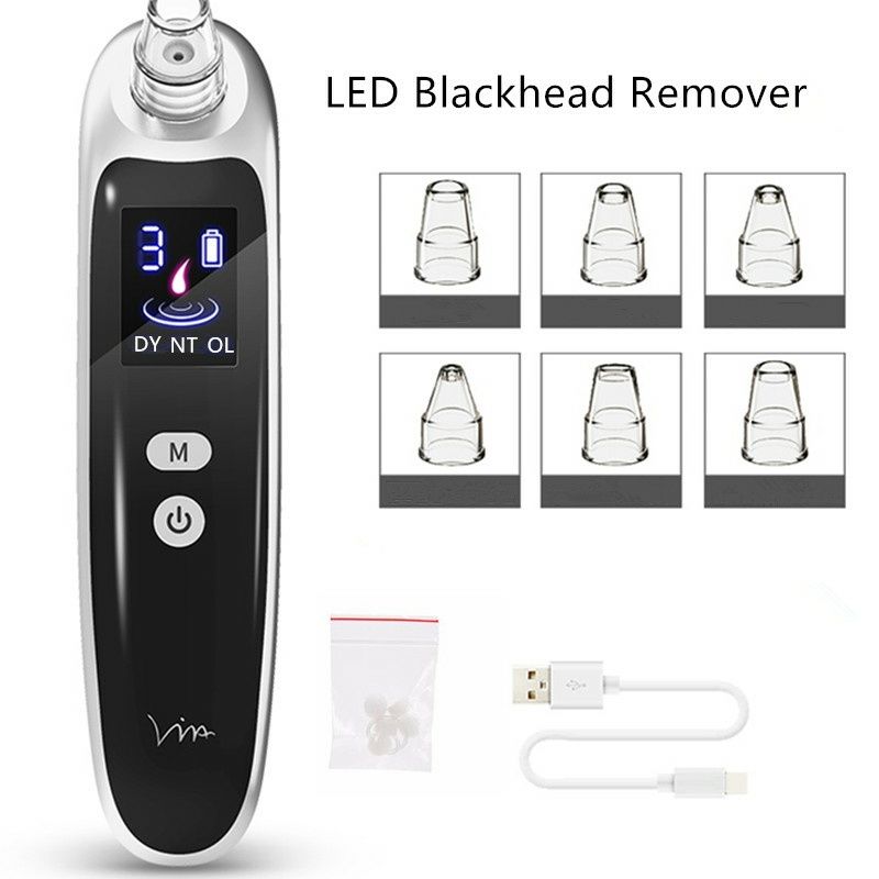 Вакуумний очищувач пор шкіри Black Head Remover, 6 насадок