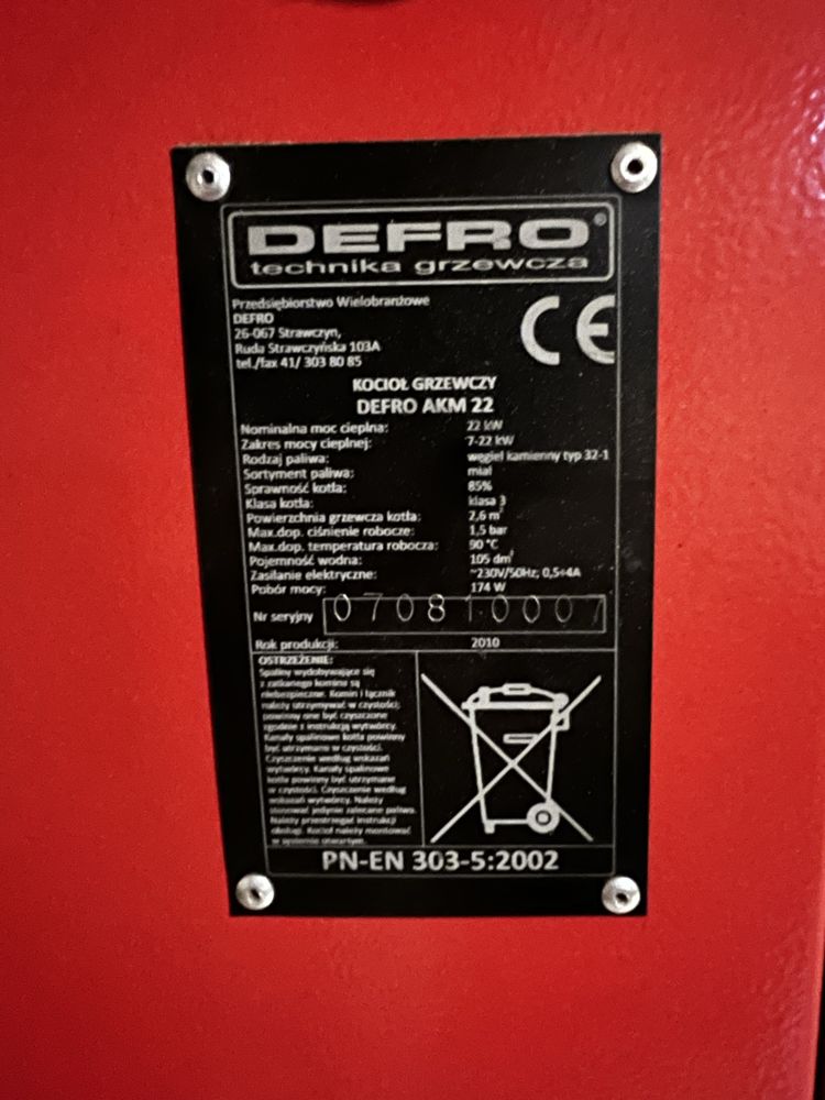 Defro, podajnik kotla AKM 22 kw
