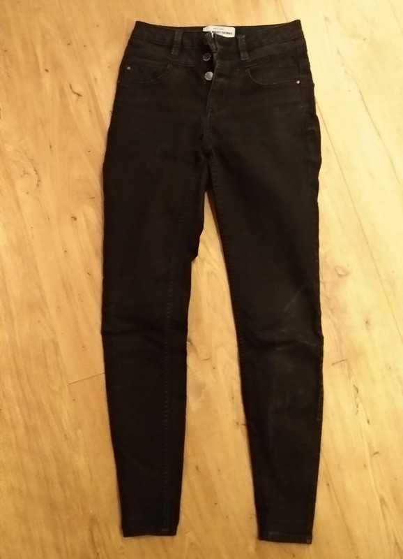 Spodnie H&M high waist skinny czarne R. 34