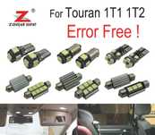 KIT COMPLETO DE 18 LÂMPADAS LED INTERIOR PARA VOLKSWAGEN VW TOURAN 1T1 1T2 2003-2010