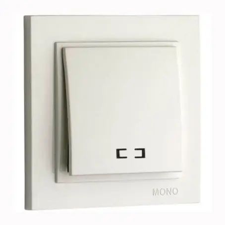 Выключатель одноклавишный Mono Despina с подсветкой белый