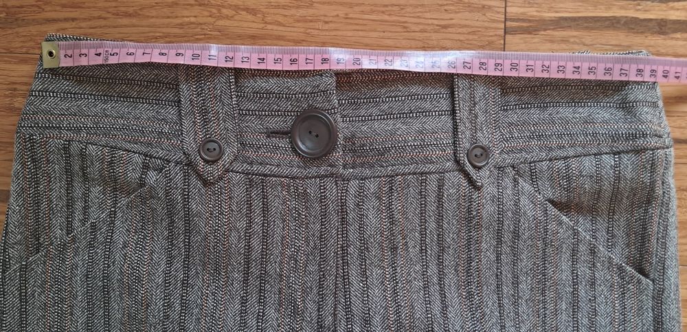 Spodnie garniturowe krótkie 3/4 w paski