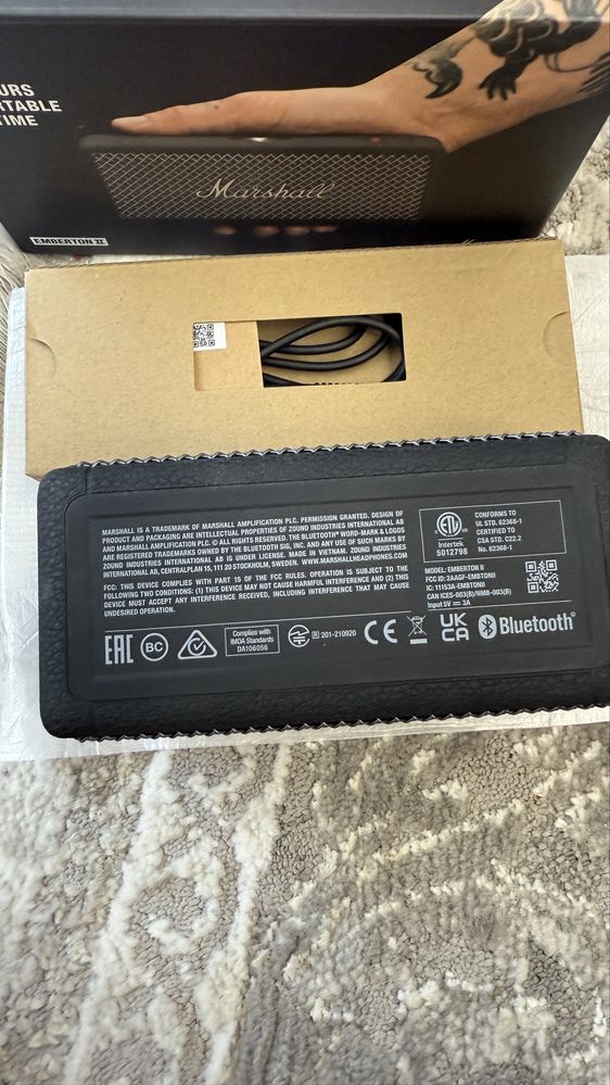 Портативна колонка Marshall Emberton II Black and Brass