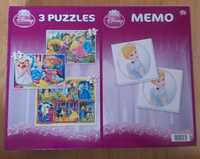 Puzzle e jogo da memória Princesas Disney 3+