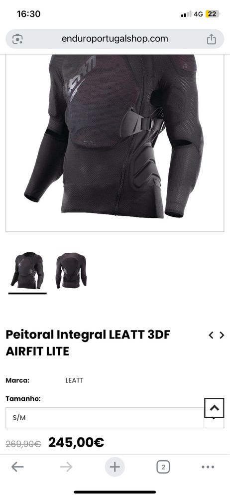 Colete leatt usado como novo