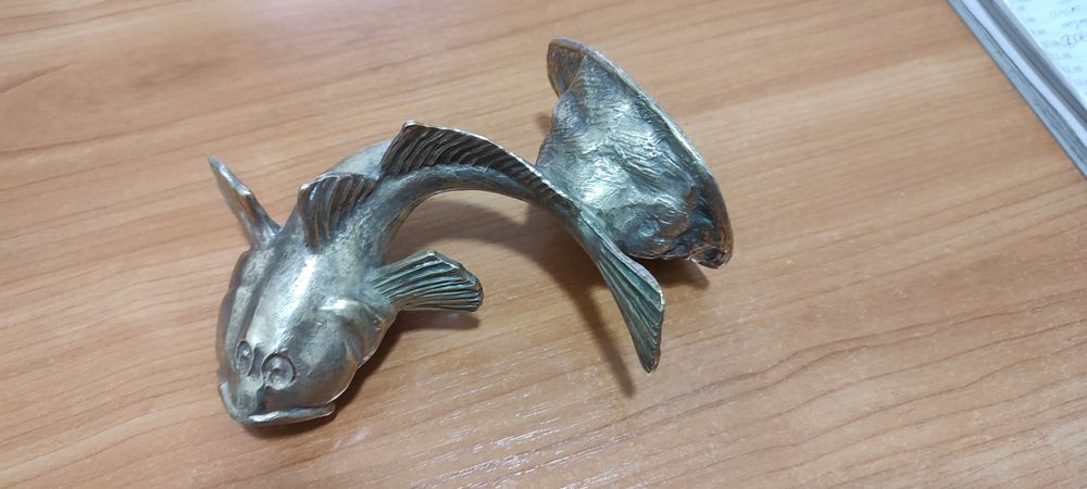 Рыба Бычок пепельница бронзовая статуэтка  "Нимор". СССР