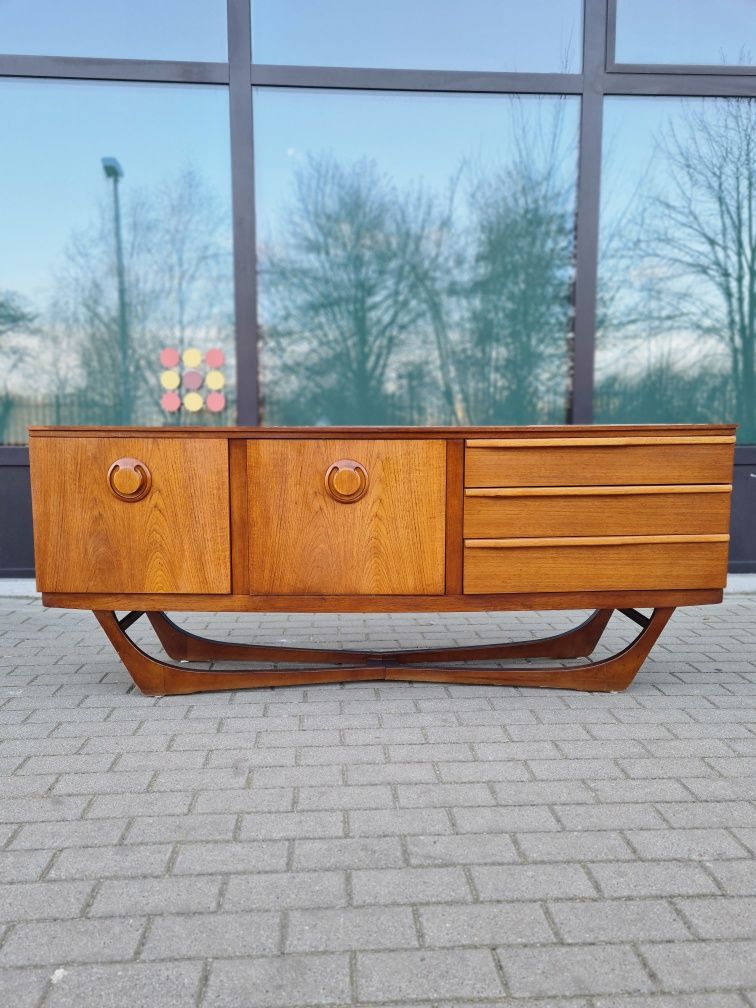 Komoda tekowa,sideboard,Beautility,Wielka Brytania,lata 60,mid-century