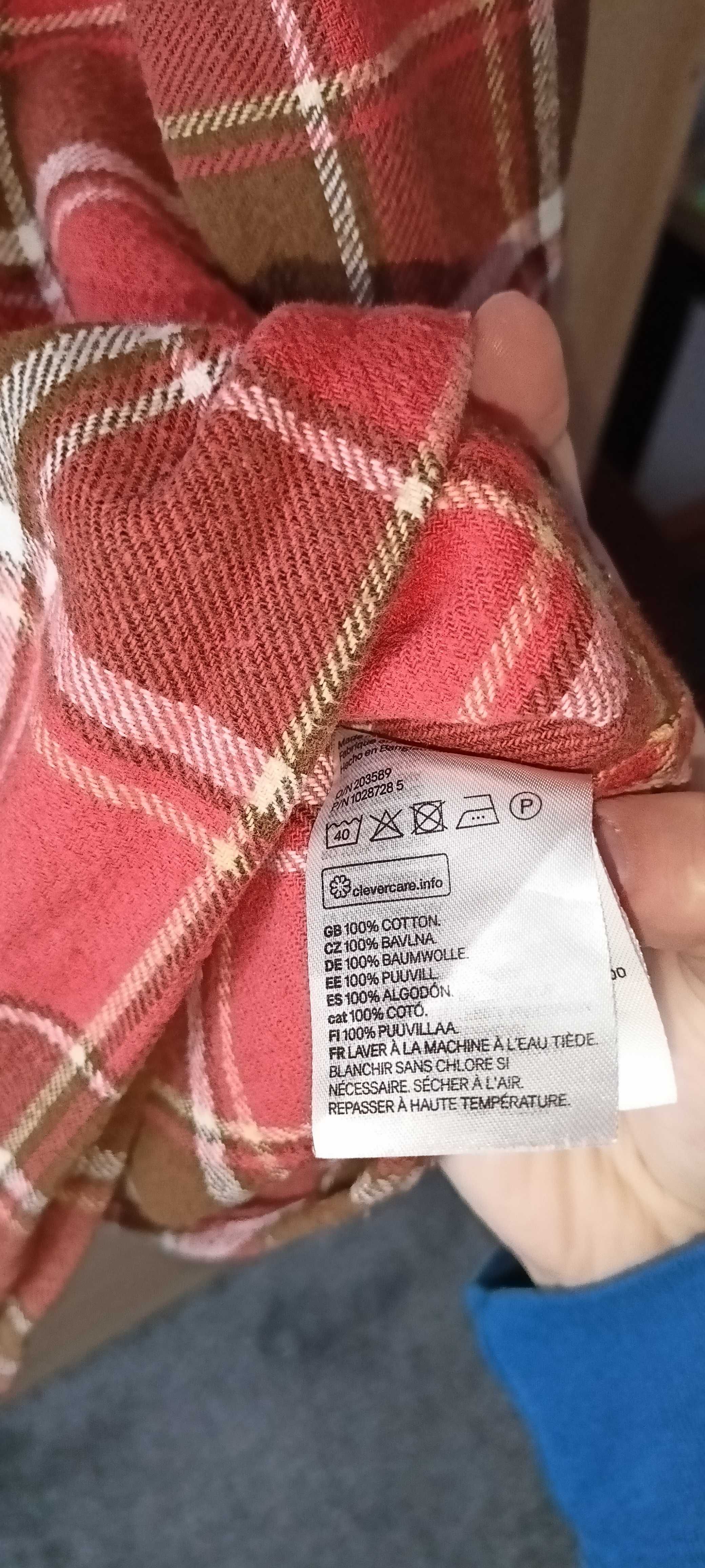 Koszula Flanelowa w kratę H&M 100% Bawełna Relaxed Fit