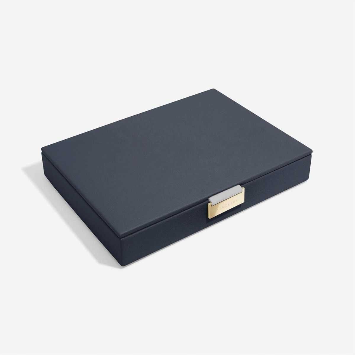 Pudełko na biżuterię Stackers Classic navy granat szkatułka modułowe