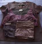 Blusas; leggings e echarpe