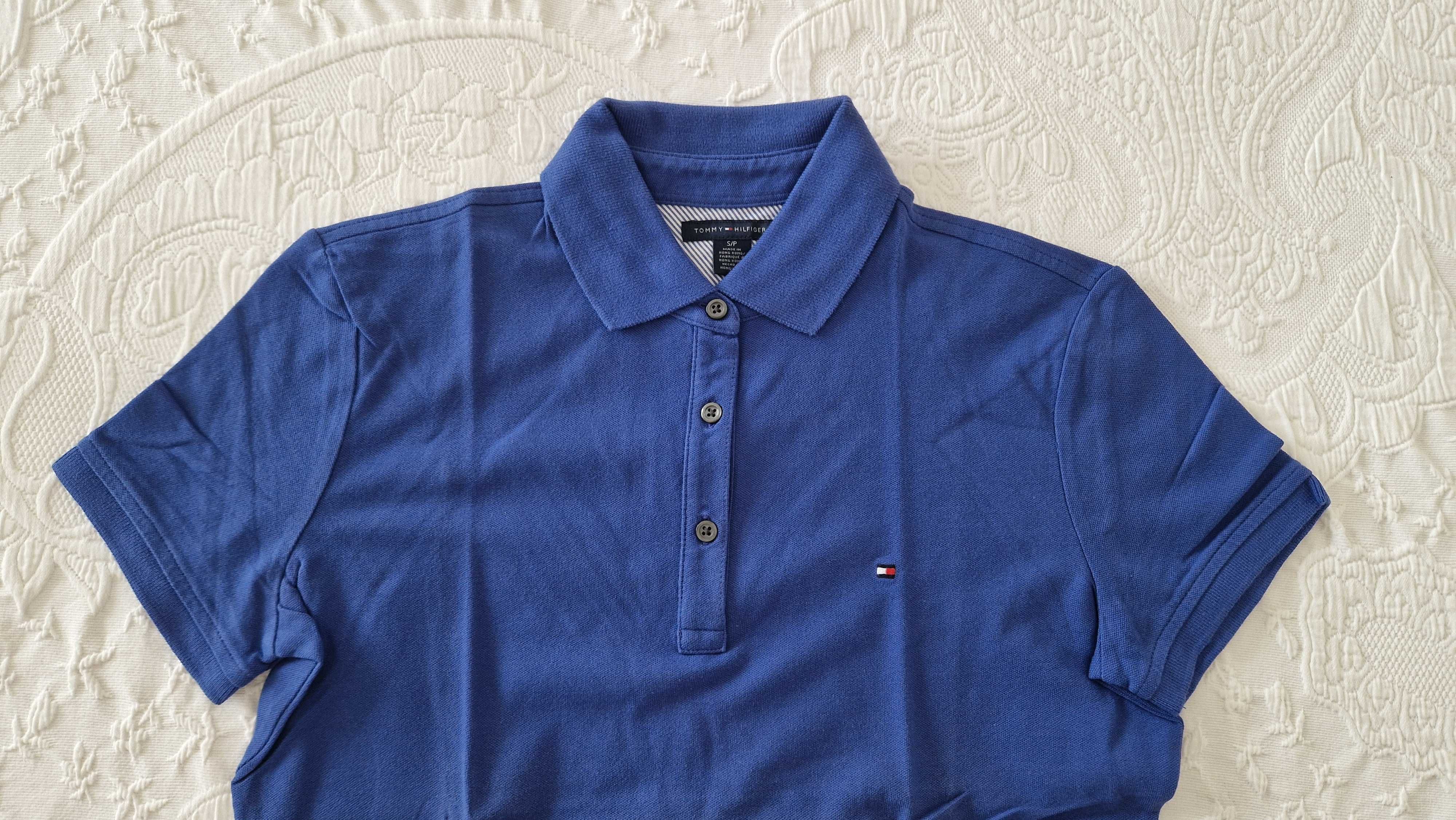 Polo azul, Tommy Hilfinger, tamanho S/P