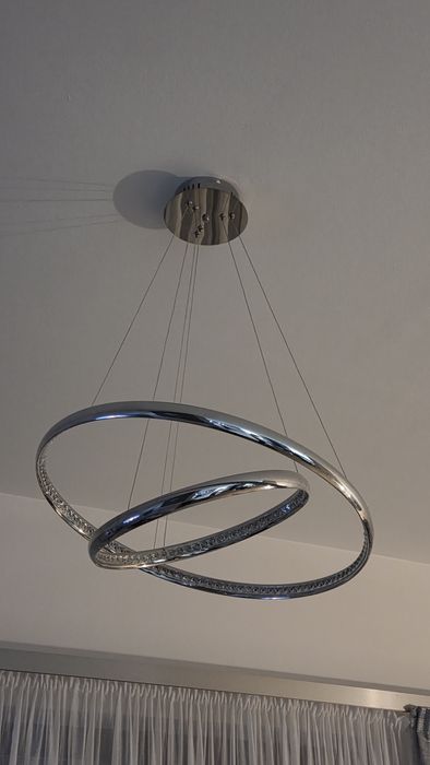 Lampa sufitowa srebrna LED