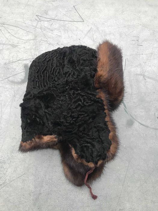 Винтажная шапка Норка-Каракуль комбинированая, практически новая.