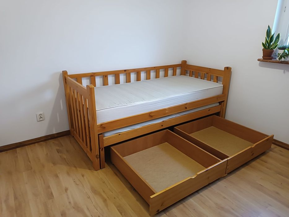 Łóżko drewniane podwójne piętrowe