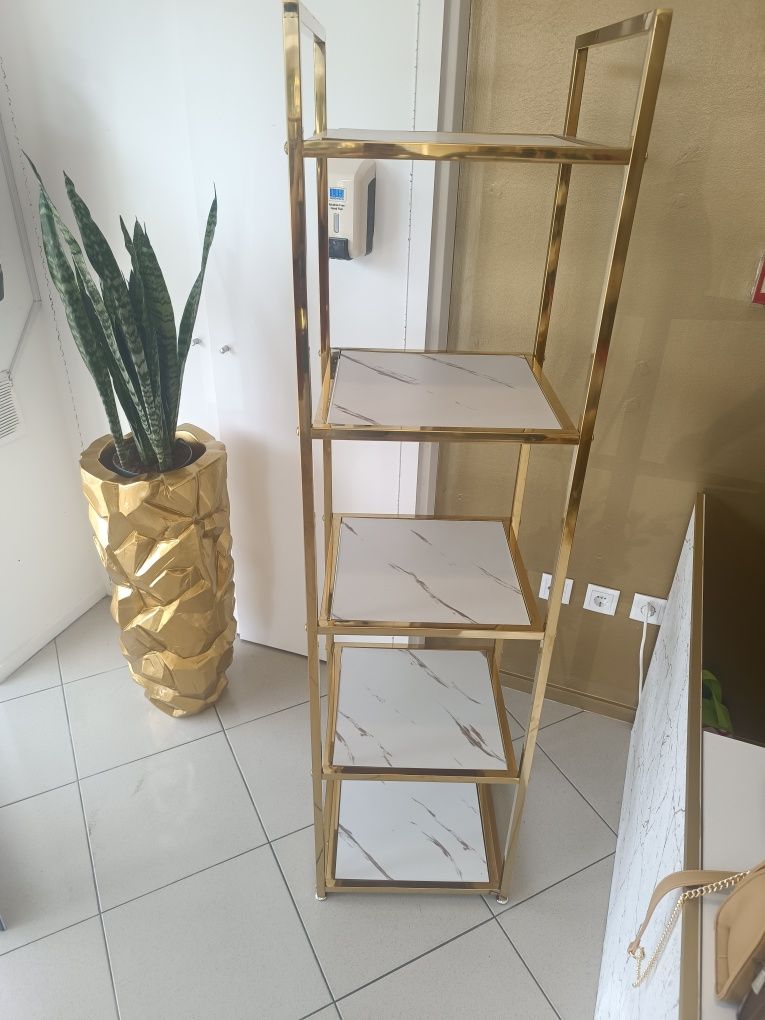 Estante Dourada e branca  3 disponiveis