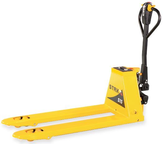 Porta-paletes eléctrico capac. 1500 kg bateria 24V 20Ah. AP28