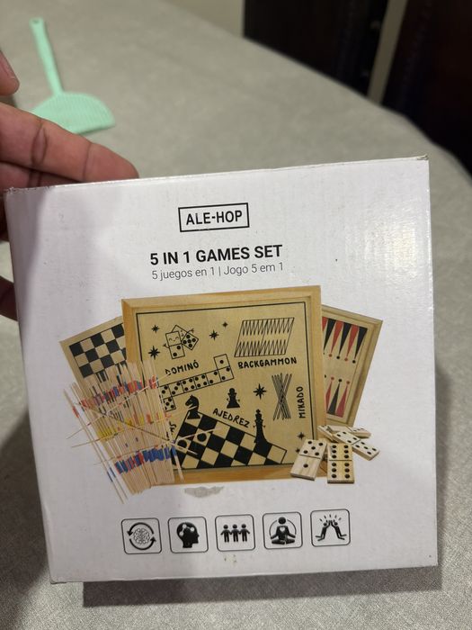 Jogo tabuleiro 5 in 1