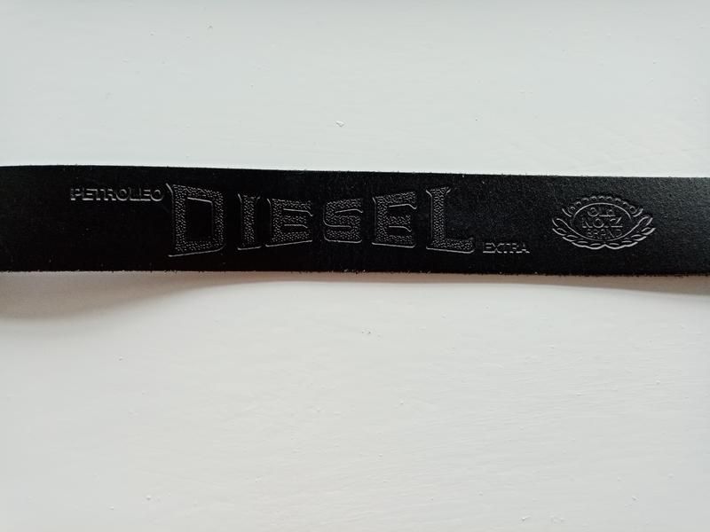 Кожаный ремень дизель брючный пояс черный для брюк оригинал Diesel