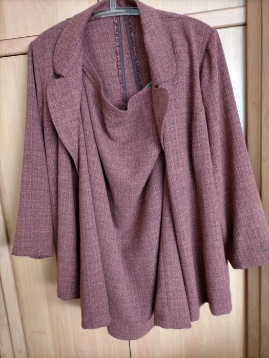 Żakiet i spódnica garsonka  damski duży rozmiar piękny rudy kolor