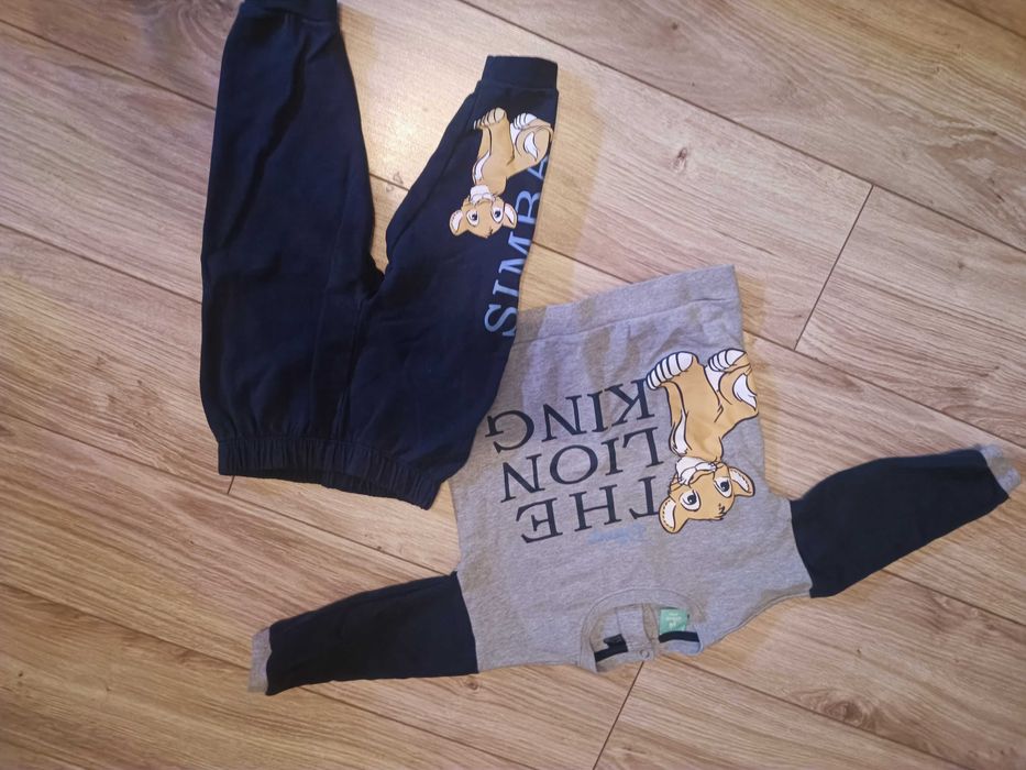 Dres spodnie bluza dresowe król lew simba Lion King r86/92