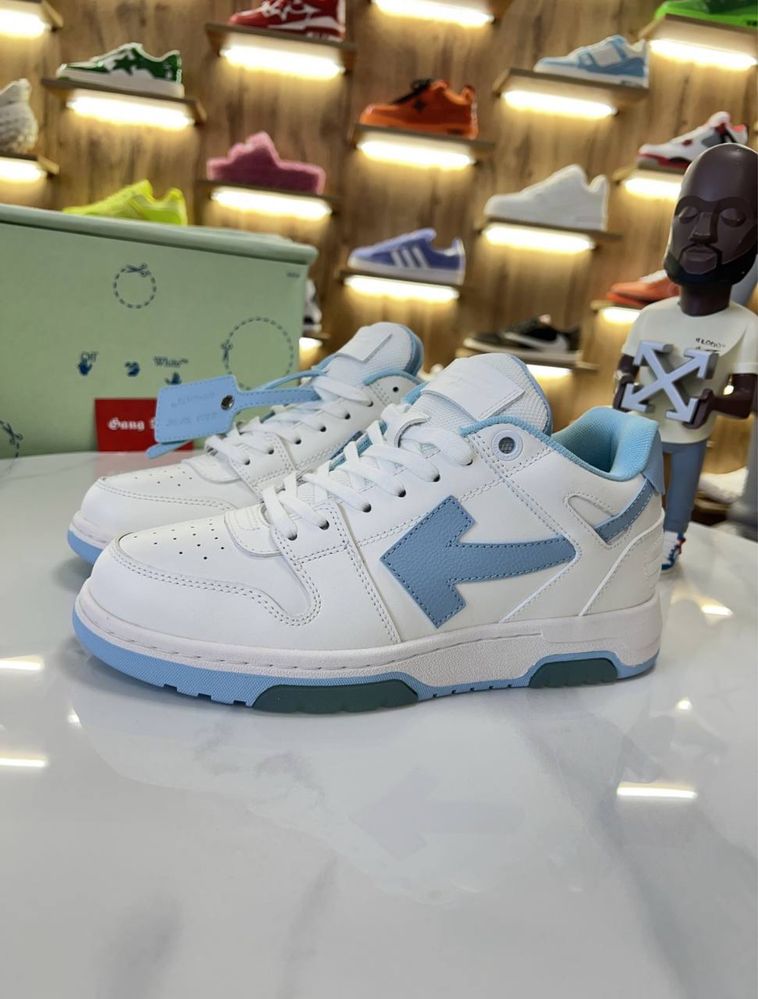 Кросівки Off-White / Out Of Office / оф вайт white/blue