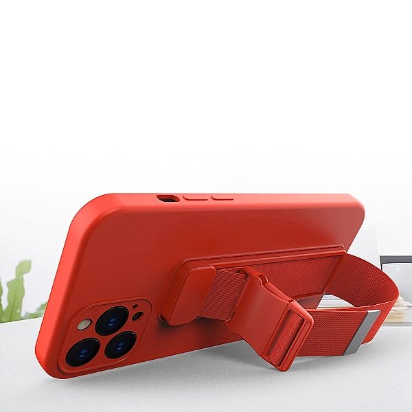 Rope case żelowe etui ze smyczą łańcuszkiem torebka smycz iPhone 12 Pr
