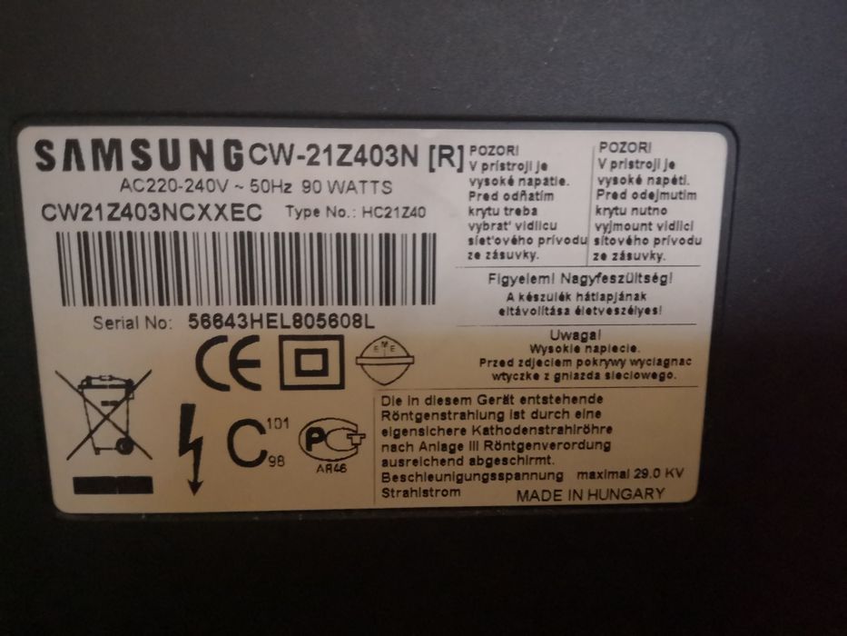 Bardzo PILNE : Telewizor kineskopowy SAMSUNG