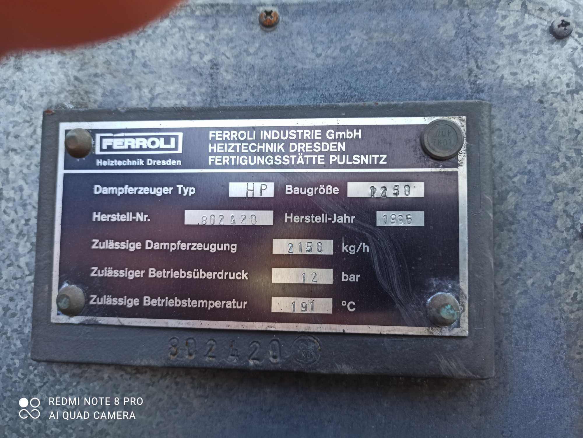 Kocioł parowy z UDT