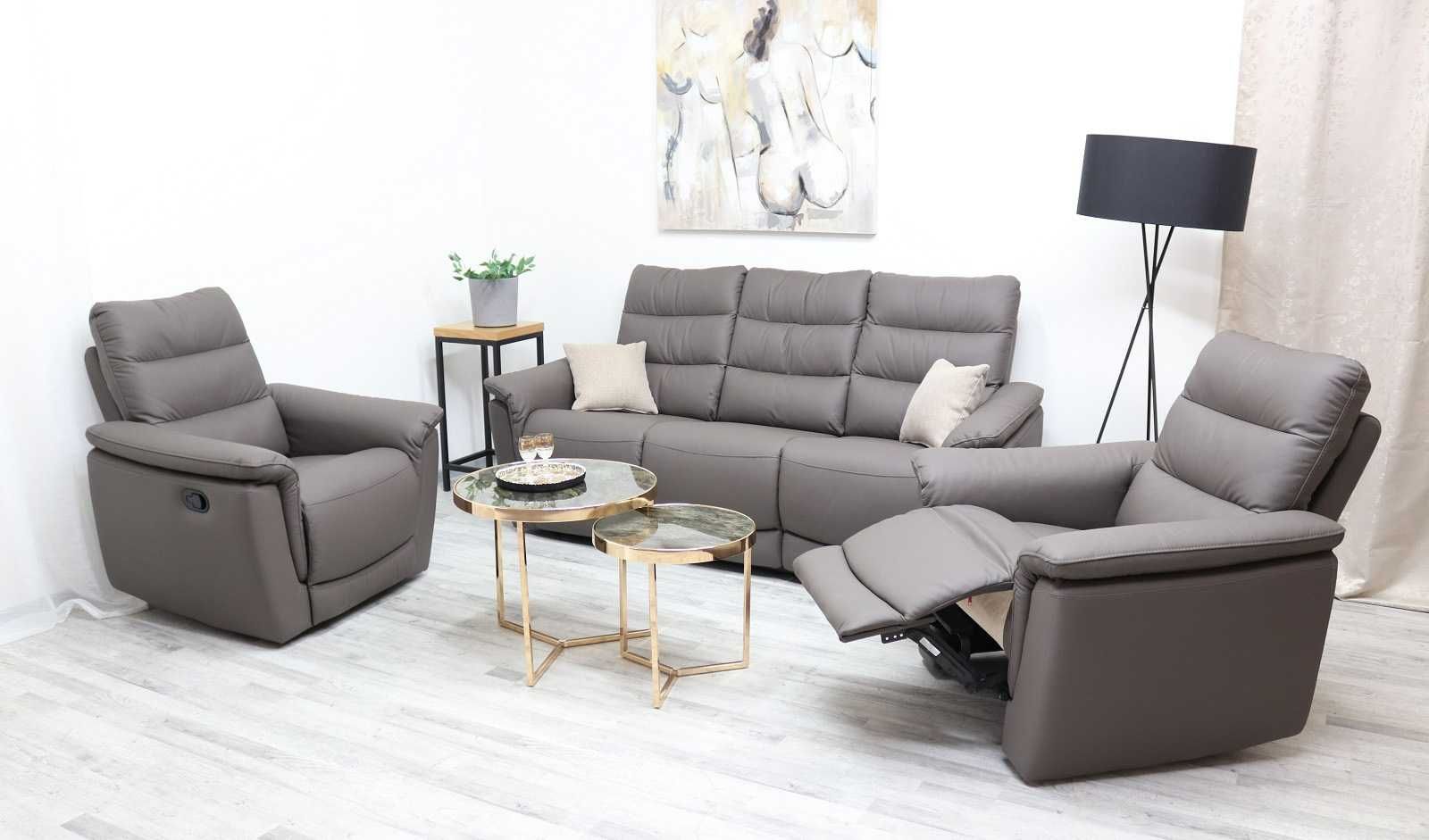 Komplet wypoczynkowy ALEX 311 - Skóra naturalna! RABAT do -25%