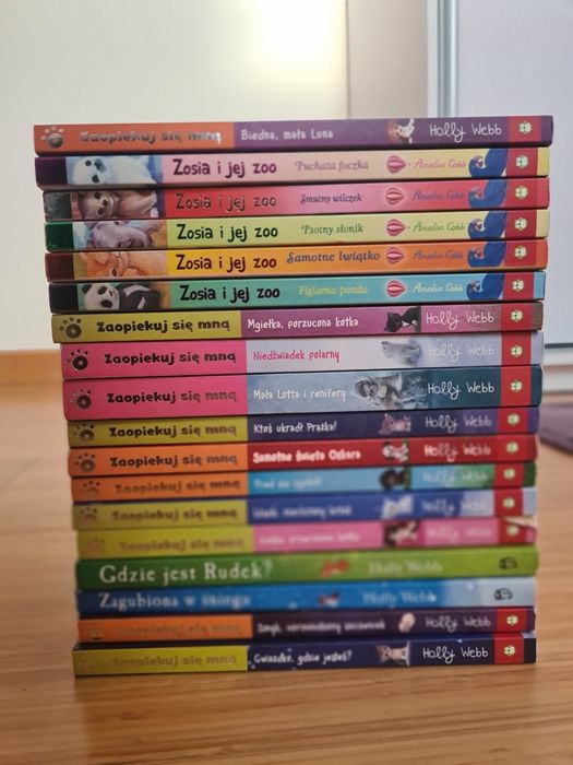 książki z serii ,,Zaopiekuj się mną" i ,,Zosia i jej zoo"