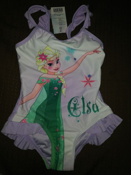 Nowy jednoczęściowy strój kąpielowy. Elsa. 98/104. 2-4lata.