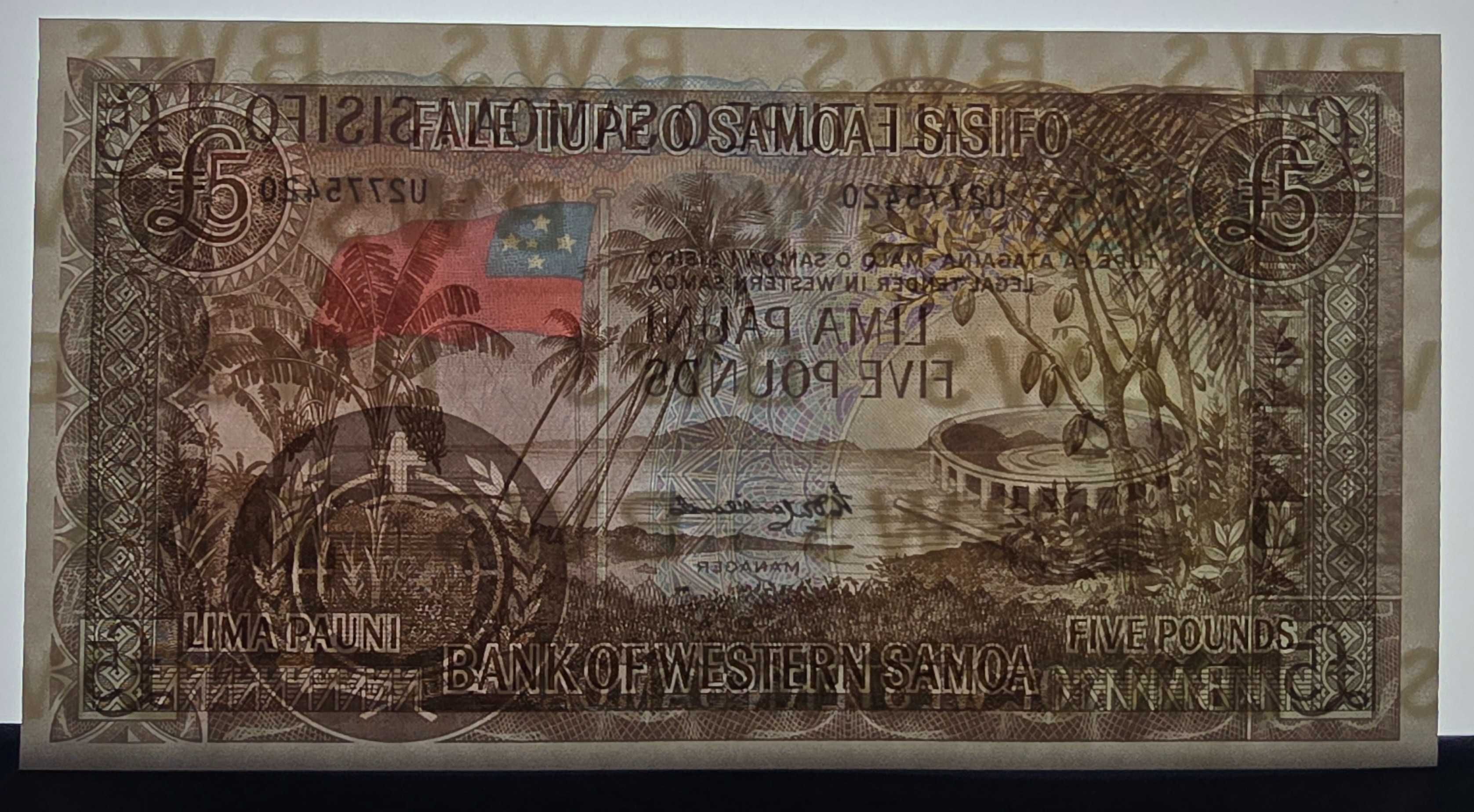 OKAZJA • Banknot 20£ pounds • 2000 rok • Samoa Zachodnie • stan UNC •