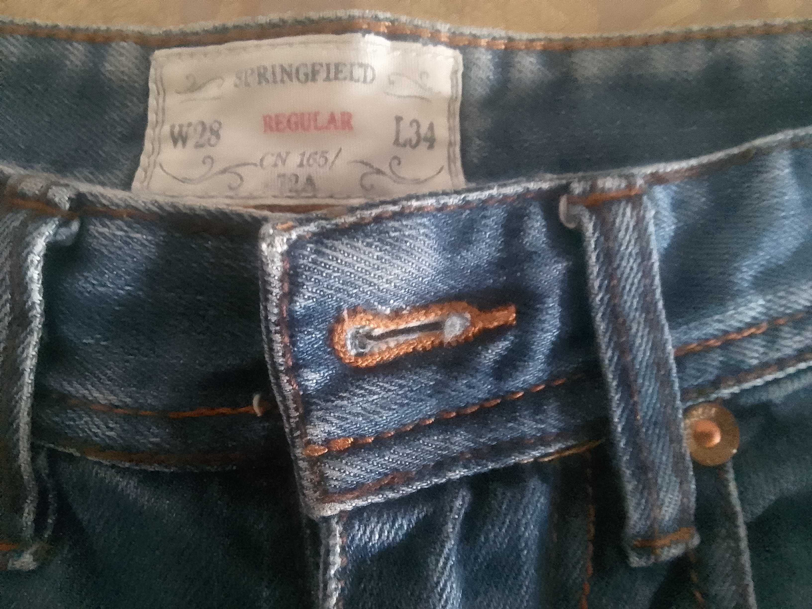Calças de ganga azul, de homem, da  SPRINGFIELD regular L34