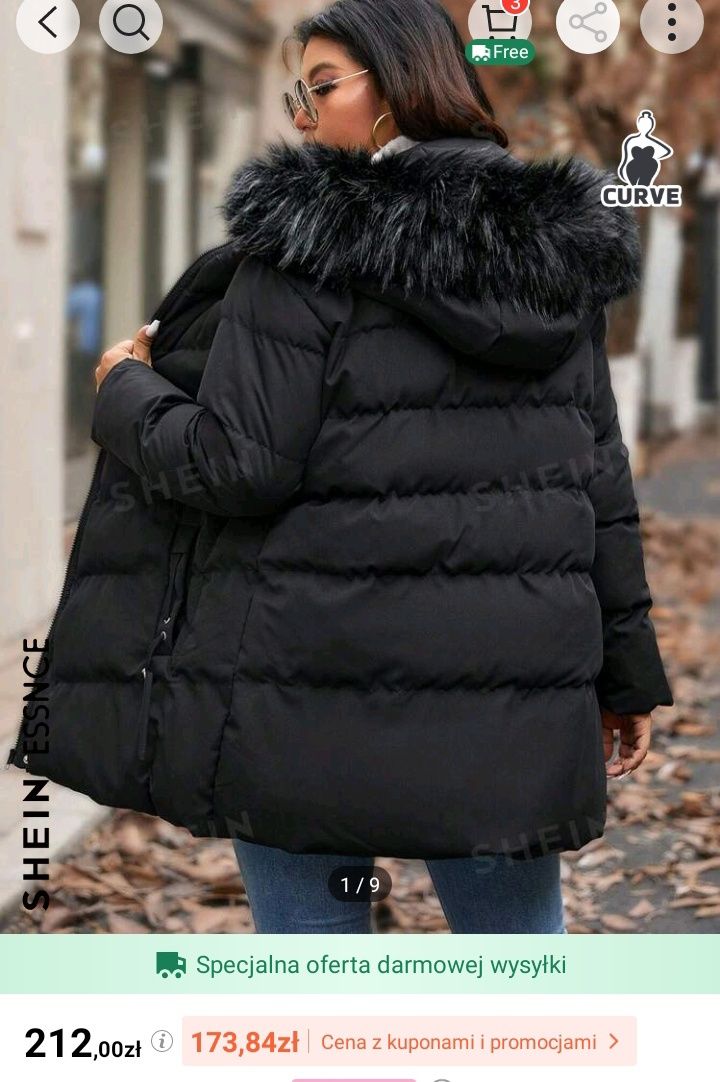 Kurtka zimowa Plus Size