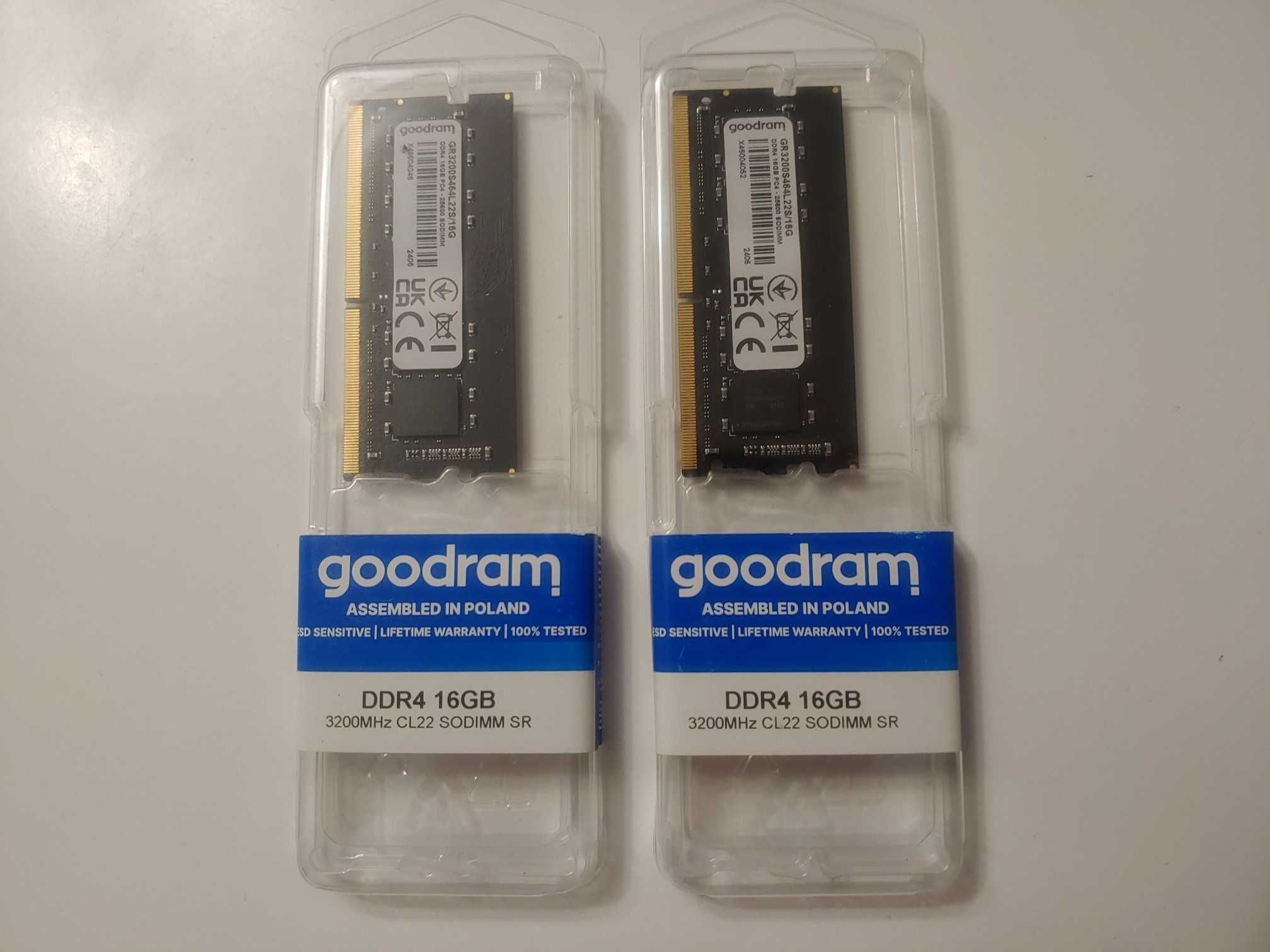 GOODRAM ZESTAW RAM 2x16GB=32GB DDR4 Sodimm 3200mhz Pamięć Laptop NOWE!