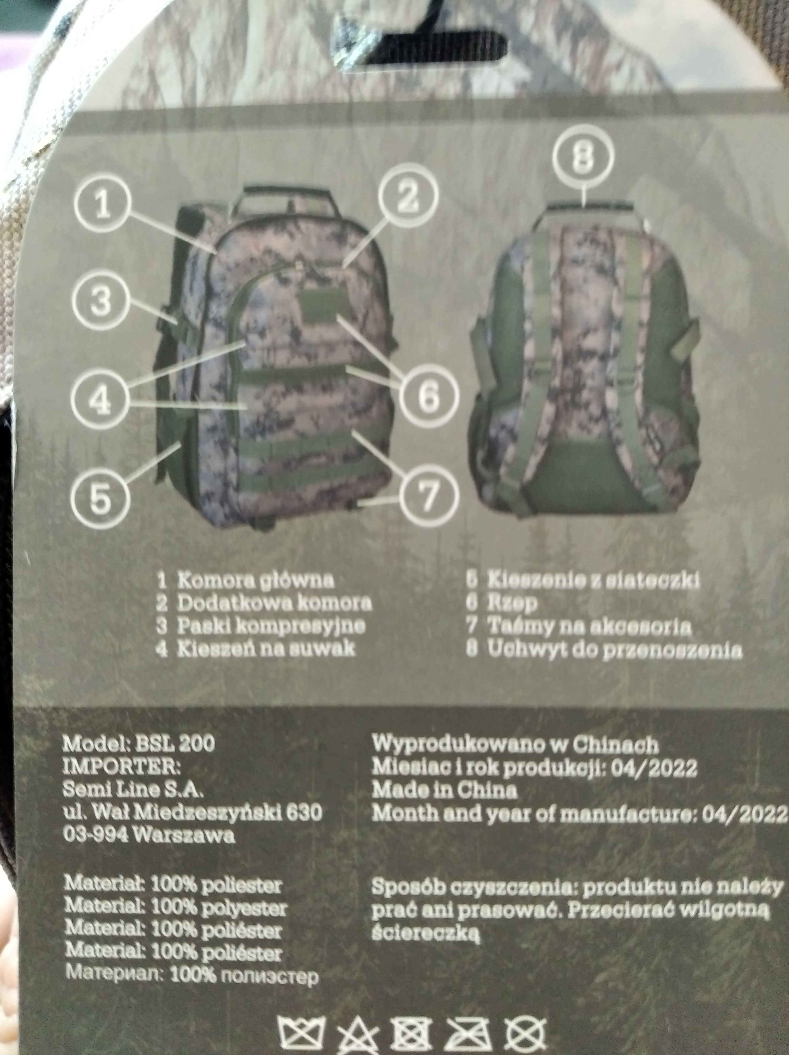 Nowy plecak militarny turystyczny trekkingowy 30 l.