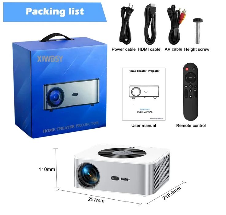 Проектор XWIBSY, 25000Lumen, 4K.