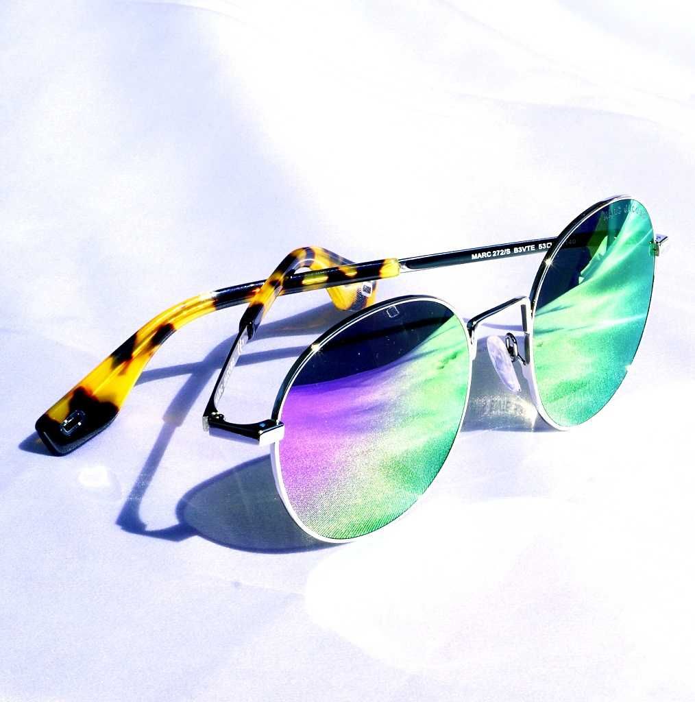 Okulary przeciwsłoneczne Marc Jacobs MARC 272/S B3VTE srebrne bursztyn